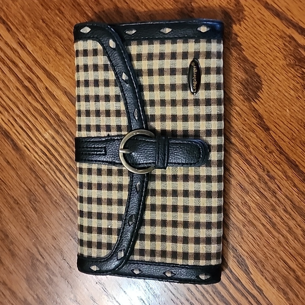 Longaberger gingham wallet